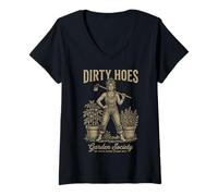 Mujer Dirty Hoes Garden Society We Thrive Where Others Wilt Women Camiseta Cuello V