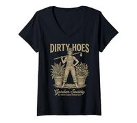 Mujer Dirty Hoes Garden Society We Thrive Where Others Wilt Women Camiseta Cuello V
