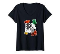 Mujer Disc Golf Birdie Bandit Basket Frolfer Gear Camiseta Cuello V