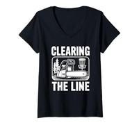 Mujer Disc Golf Masculino Clearing The Line Camiseta Cuello V