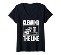 Mujer Disc Golf Masculino Clearing The Line Camiseta Cuello V