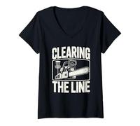 Mujer Disc Golf Masculino Clearing The Line Camiseta Cuello V