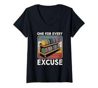 Mujer Disc Golf para Hombre con una Excusa para Cada Broma Camiseta Cuello V