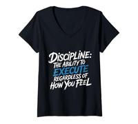 Mujer Discipline Do It Anyway - Camiseta Cuello V
