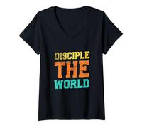 Mujer Discípulo El Mundo Camiseta Cuello V