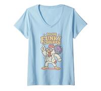 Mujer Disco Do The Funky Chicken Camiseta Cuello V