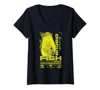Mujer Discus Fish Tropical Fish Keeper Camiseta Cuello V