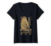 Mujer Discus Fish Tropical Fish Keeper Camiseta Cuello V