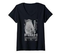 Mujer Discus Fish Tropical Fish Keeper Camiseta Cuello V