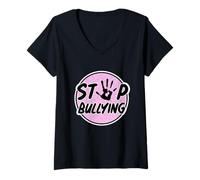 Mujer Diseño antibullying - Stop Bullying Hand Camiseta Cuello V