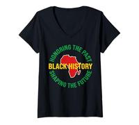 Mujer Diseno Black History Honoring The Past Shaping The Future Camiseta Cuello V
