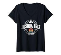 Mujer Diseño Circular de Joshua Tree California Camiseta Cuello V