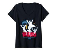 Mujer Diseño clásico de la película Let's Be Friends Casper Camiseta Cuello V