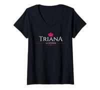 Mujer Diseño con El Nombre de Triana, La Leyenda Camiseta Cuello V