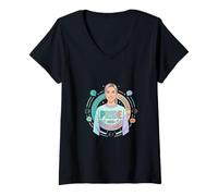 Mujer Diseño de Apoyo de Conciencia del Orgullo del Habla y el lenguaje Camiseta Cuello V