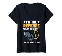 Mujer Diseño de árbitro Divertido árbitro Deportivo árbitro mordaza árbitro para Hombres Mujeres Camiseta Cuello V