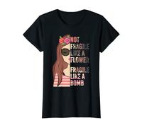 Mujer Diseño de camisa para niña frágil como una bomba. Camiseta