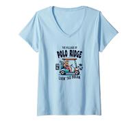 Mujer Diseño de carrito de golf The Village of Polo Ridge Camiseta Cuello V