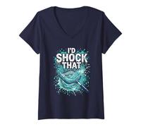 Mujer Diseño de Chico de Piscina para Chico de Piscina y Limpiador Camiseta Cuello V