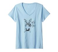 Mujer Diseño de Chihuahua Let's Go! - Happy Chihuahua Design Camiseta Cuello V