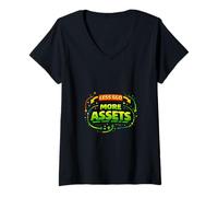Mujer Diseño de Crecimiento de mentalidad de disciplina de construcción de Activos Camiseta Cuello V