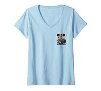 Mujer Diseño de Dibujos Animados de un camión Que aterriza en el Bosque Nacional Dixie, Utah Camiseta Cuello V