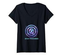 Mujer Diseño de disciplina de concientización de Cinta de Destino Camiseta Cuello V