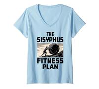 Mujer Diseño de filosofía de Sísifo para un Estudiante de filosofía Camiseta Cuello V