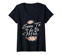 Mujer Diseño de Futura Esposa comprometida Que Pronto será la Sra. Bride Camiseta Cuello V