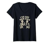Mujer Diseño de Juego de Palabras de Halloween con Texto en inglés I've Got Your Camiseta Cuello V