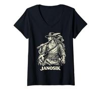 Mujer Diseño de Leyenda de montaña de héroe Popular eslavo Janosik Camiseta Cuello V
