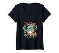 Mujer Diseño de máscara Tide & Spirit Yokai Ocean Camiseta Cuello V