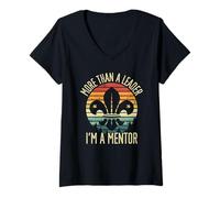 Mujer Diseño de Mentor Líder Scout para Scouts Camping Scouting Camiseta Cuello V