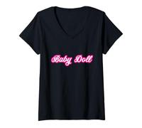 Mujer Diseño de muñeca linda Y2K BimboCore Girly Hot Girl Kawaii Camiseta Cuello V