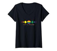 Mujer Diseño de orgullo del ciclo de la luna no es una fase Camiseta Cuello V