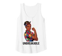 Mujer Diseño de potencia de pieza de rompecabezas irrompible Camiseta sin Mangas