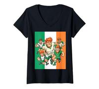 Mujer Diseño de Temporada de Rugby Team Spirit Camiseta Cuello V