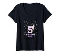 Mujer Diseño de Varita mágica para niña de 5º cumpleaños Camiseta Cuello V