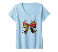 Mujer Diseño del orgullo del mes de la historia negra Camiseta Cuello V