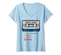 Mujer Diseño Divertido con Texto en inglés Don't Stop 'Til You Get Enough Believin' ME Now Camiseta Cuello V