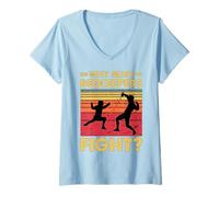 Mujer Diseño Divertido de esgrima ¿por qué los apicultores Deben Luchar contra el espadachín? Camiseta Cuello V