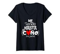 Mujer Diseño Divertido Me Tenéis Hasta El Coño Mu Jarta Para Mujer Camiseta Cuello V