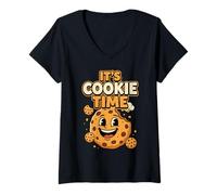 Mujer Diseño Divertido para Amantes de Las Galletas, diseño de Humor Camiseta Cuello V
