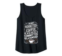 Mujer Diseño divertido y comprometido con Not Addicted to Coffee Camiseta sin Mangas