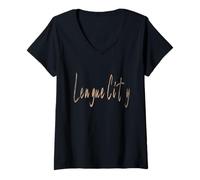 Mujer Diseño elegante vintage de League City Texas Camiseta Cuello V