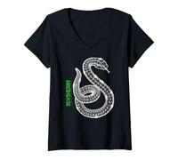 Mujer Diseño geométrico de Serpiente Slytherin Camiseta Cuello V