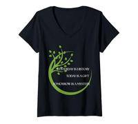 Mujer Diseño Motivacional con Citas Inspiradoras Today Is A Blessing Camiseta Cuello V