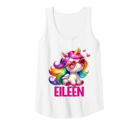 Mujer Diseño Personalizado con Nombre de Unicornio Eileen Camiseta sin Mangas