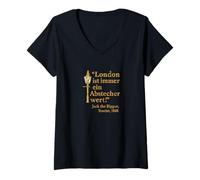 Mujer Diseño Retro de Londres - Jack The Ripper Humor 1888 Camiseta Cuello V