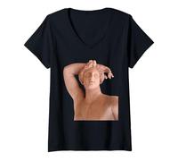Mujer Diseño Romano de la Estatua Griega de la Escultura del Apolo Camiseta Cuello V
